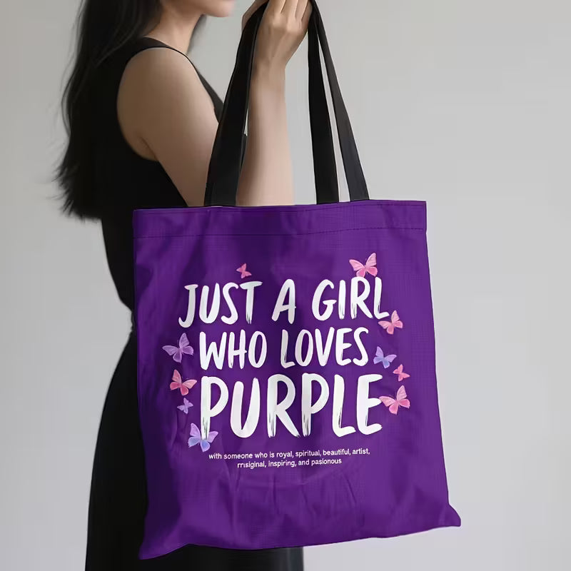Bag - Tote - Just A Girl Who Loves Purple