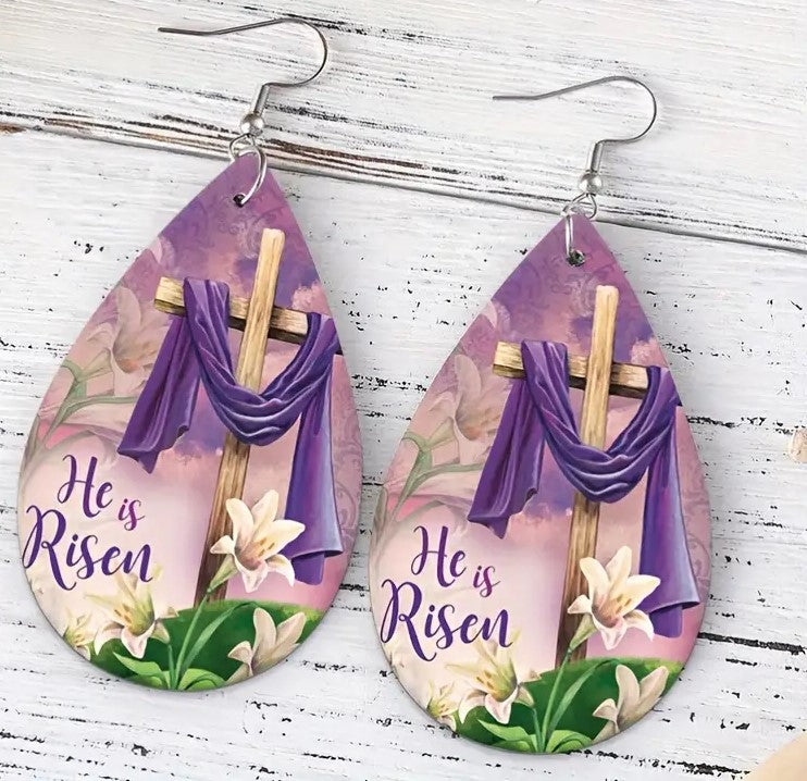 Earrings - Easter - He Is Risen