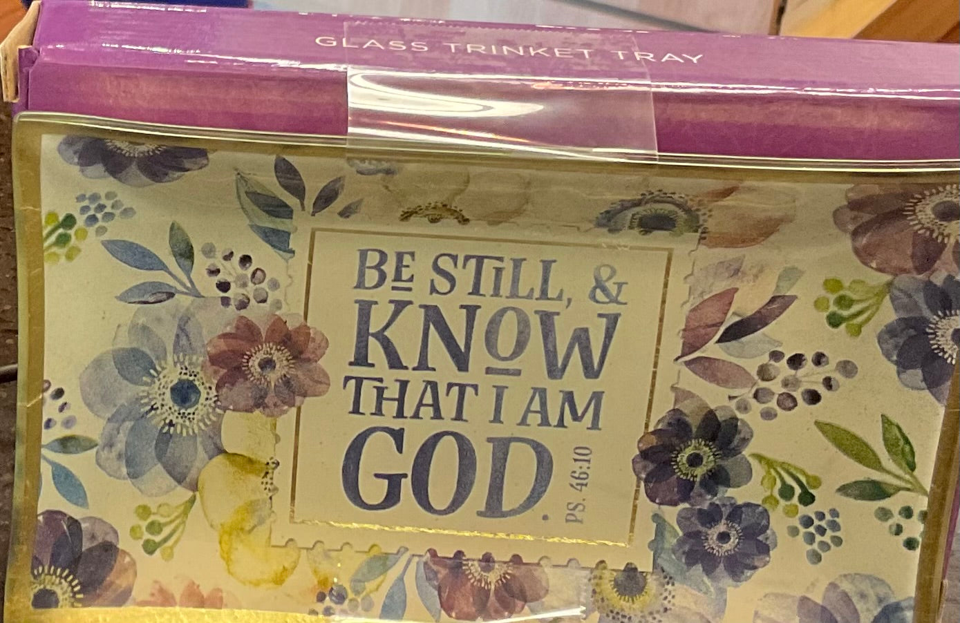 Trinket Tray Be Still and Know-Rectangle