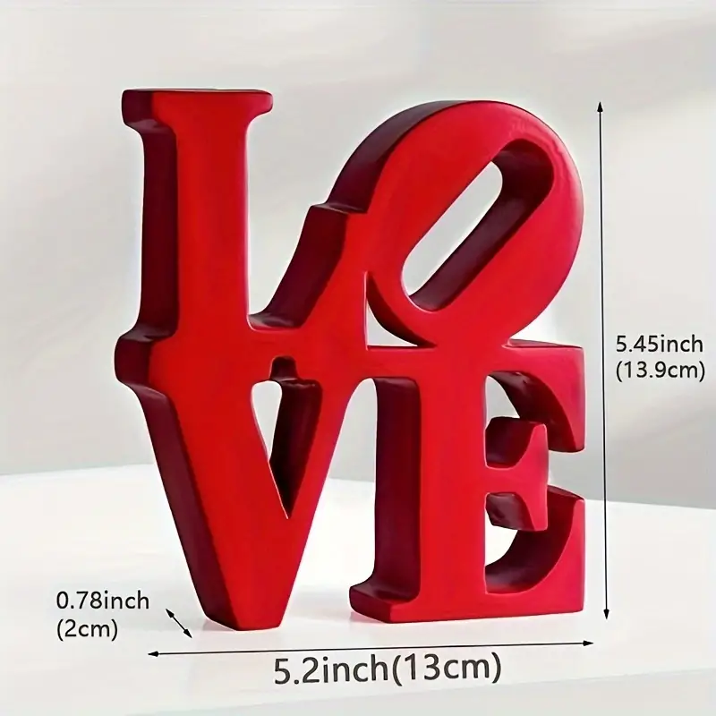 Sign - Love, XOXO Wood (Red)