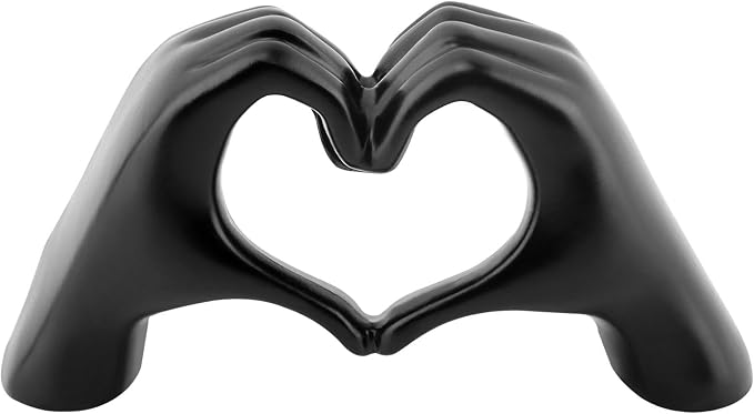 Sculpture - Heart Hands - Black