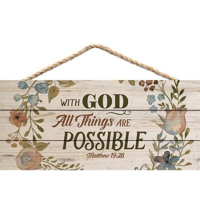 With God All Things Are Possible plague