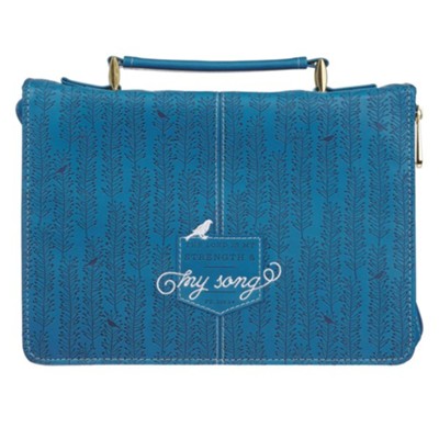 Lord is My Strength and My Song Bible Cover - Blue Large