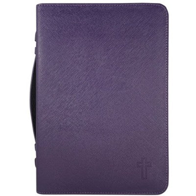 Cross Bible Cover - Plum  X Large
