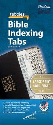 Bible Index Tabs - Gold-Large Print