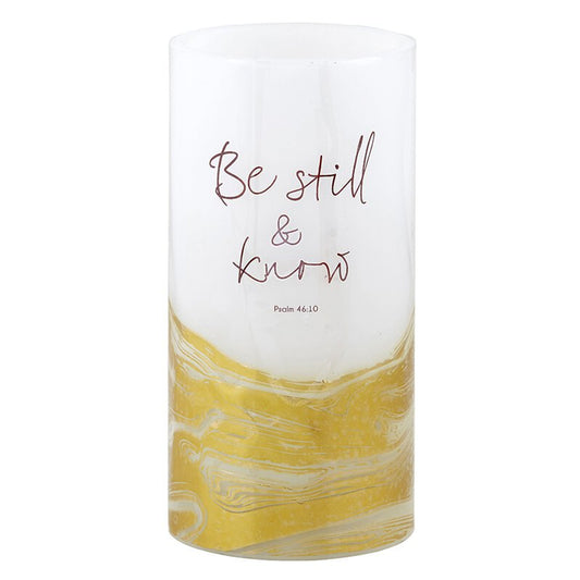 Candle - LED Be Still & Know-Large