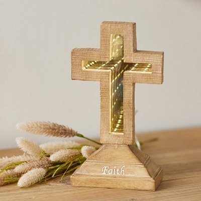 Cross - Faith Cross Tabletop Infinity Light