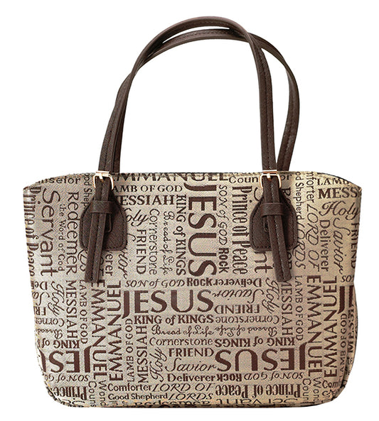 Names of Jesus - Bible Cover, Brown, X-Large