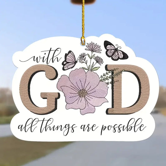 Ornament - Hanging - With God All Things Possible