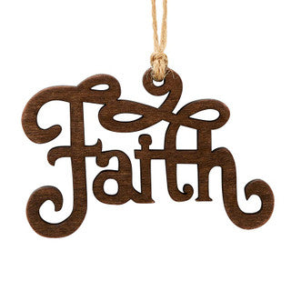 Ornament - Wood - Faith