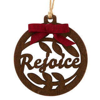 Ornament - Wood - Rejoice