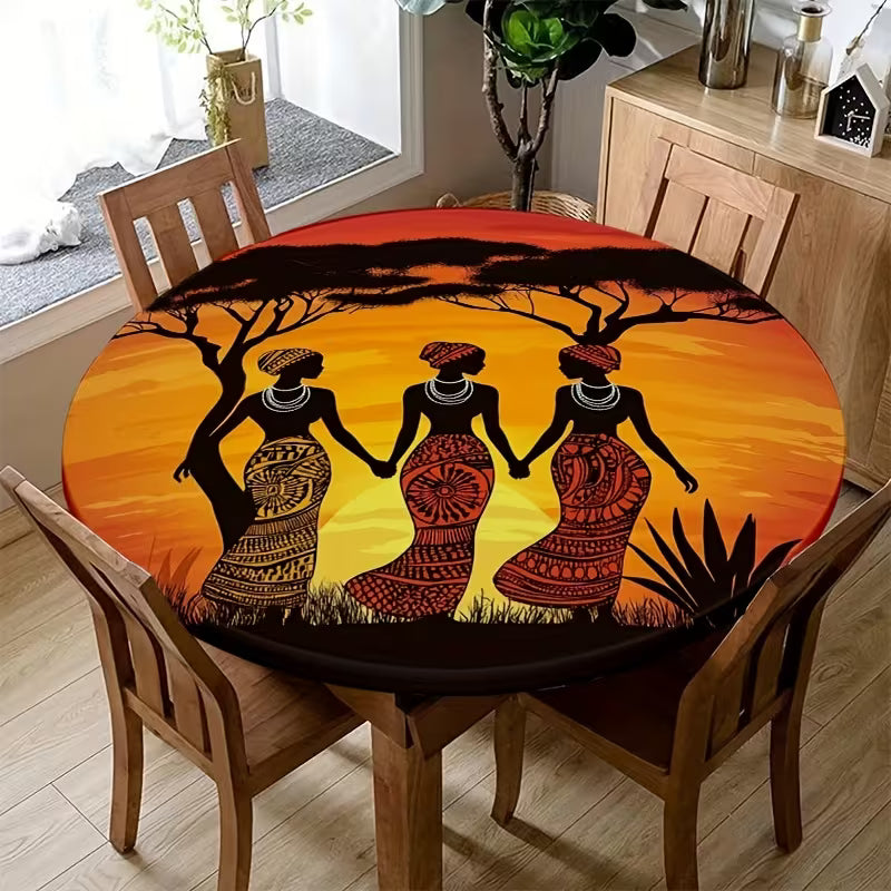 Tablecloth - Round - Three African Women