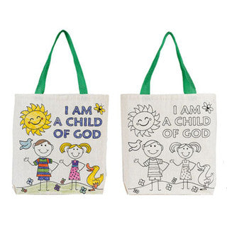 Tote - Youth-Child Bag - Color Your Own