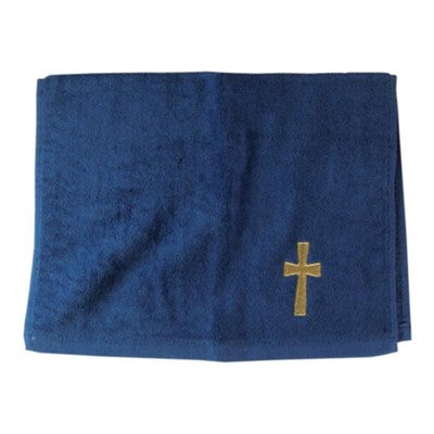 Pastor Towel - with Cross - Navy