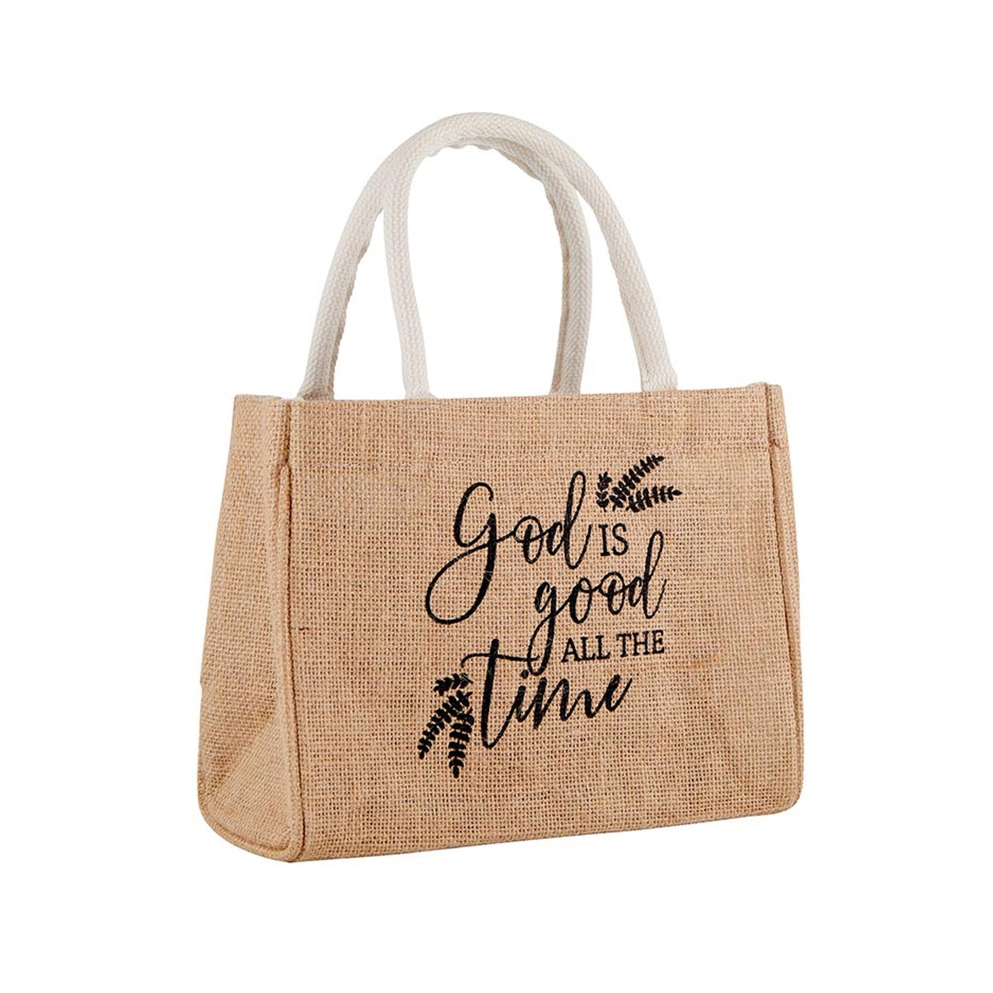 God is Good All the Time Small Jute Tote
