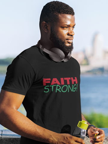 Dri Fit Faith Strong Short Sleeve T-Shirt Black (Adult)